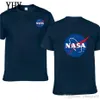 2020 Новая космическая футболка, мужские хлопковые рубашки, модная рубашка с принтом НАСА, мужская футболка с коротким рукавом, летняя одежда EL-4251E