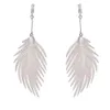 Dangle & Chandelier 2022 Women Unique Natural Big Leaf Earrings Simulated Pearls Long Trendy Jewelry Simple Drop354E