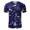 Мужские футболки, мужская модная хлопковая цифровая футболка на Рождество для отдыха, футболка с коротким рукавом, спортивная осенняя одежда, верхняя одежда