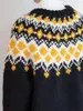Maglioni da donna Autunno Primavera Design originale da donna Maglione pullover in lana spessa calda fatto a mano di ispirazione vintage alla moda islandese