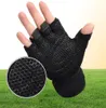 Män kvinnor halv finger fitness handskar vikt lyft handskar skyddar handledsgymträning fingerlös viktlyftande sporthandskar3501354