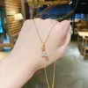 Pendentif Colliers Nimble Lucky Zircon Fruit Cerise Amour Coeur Fête des Mères Collier Femme Fille Mariage Bénédiction Bijoux