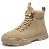 Boots Men Designer 2023 Fashion High-top Combat Desert Training Leather Camouflage