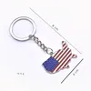 US American Flag Keychain USA Independence Day Metal Keychain Map Keyring Key Chains