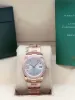 Mais recente relógio feminino mecânico totalmente automático da moda com mostrador de 31 mm, pulseira de aço inoxidável fino com moldura de diamante, função à prova d'água, presente favorito de uma senhora