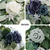 Flores decorativas yan guirlandas de flores artificiais para mesa corredor eucalipto querida peças centrais pano de fundo boho decoração de casamento