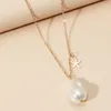 Pendant Necklaces Baroque Style Irregular Simulated Pearl For Women Girl Minimalist Jewelry Starfish Necklace Year Gift