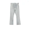 Jeans da uomo High Street anacardi pantaloni strappati con giunture floreali uomo slim lavato patchwork skinny streetwear