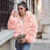 Abrigo mullido para mujer, chaqueta de piel de invierno, abrigo grueso y cálido a la moda, abrigos informales para mujer para fiesta