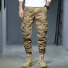 Pantalons pour hommes Joggers Cargo Hommes Casual Hiphop MultiPocket Pantalon Homme Pantalon de survêtement Streetwear Piste Tactique KhakiCamouflage