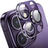 Sammantaget i ett metallglaslins -kameror för iPhone 15 14 13 12 11 Pro Max Metal Frame Protectors
