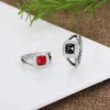 Anneaux Dy Twisted Two-Color Cross Ring Women Fashion Platinum plaqué Black Silver Jewelry Rings