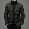 Parkas de plumón para hombre Chaqueta de plumón de grado superior para hombre 2023 Nueva llegada Hombres de negocios Casual Traje clásico Collar 90% Gery Duck Down Coat Mantener Parkas calientes J231010