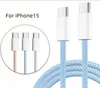 PD 60W Ny bästa kvalitet flätad USB C till C Dataladdningskabel för Apple iPhone 15 Pro Max Samsung Huawei Xiaomi Type C Fast Charging Cable