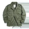Мужские куртки Maden M65 Куртки для мужчин Армейский зеленый джинсовая куртка большого размера Военная винтажная повседневная ветровка Однотонное пальто Одежда в стиле ретро Свободная 231010