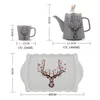 Tazze Piattini Nordic Fashion Ceramica Caffettiera Tazza e vassoio Teiera in porcellana Set da tè Regalo di Natale