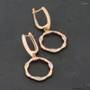 Dangle Earrings Natural Zircon Cute Hollow 585 Rose Gold Color Luxury Fashion Women Wedding Party Jewelry Unusual