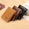 Plånböcker läder plånbok mode män mynt liten korthållare kombination punk mäns gåva till vänner handväska märke