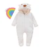 Set di abbigliamento 012 Mesi nati Neonato Ragazza Bambini Orso Pagliaccetto con cappuccio Tuta Tutina Abbigliamento Abiti Manica lunga Tutina Outfit 231010