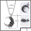 Jewelry Pendant Necklaces Hip Hop Fashion Moon Rose Necklace Jewelry For Women Men Wholesale Direct Salependant Dr Dhgarde Drop Delive Dh0Cb