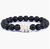 Natuursteen handgemaakte kralen leeuw vorm bedelarmbanden voor vrouwen mannen yoga party club decor sieraden