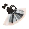 Ubrania z odzieży dla psa jesienna wiosna moda desinger sukienka kota urocza spódnica gazy księżniczki mała słodka kamizel