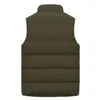 Mäns västar Autumn Winter Waistcoat Stand Collar Tank Tops Windproof Vest Sleeveless Jackor Rockar Män kvinnor ner bomullsutkläder