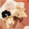 Hair Accessories Women Elegant Ribbon Soft Plush Elastic Hair Bands Winter Sweet Scrunchie Tie Rubber Fashion Accessories Hair Product Dh5Kx