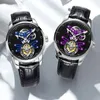 Zegarek 42 mm Tourbillon Szkielet zegarek Man Metal Bransoletka mechaniczna Sapphire Podręcznik Widt wojskowy zegarki luksusowe Mężczyznę w 1963 roku z 1963 roku