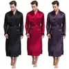 Mäns Robes Herr Silk Satin Robes Bathrobe Nightgown Sleepwear Pyjamas Pyjamas S ~ 3xl Plus__fit Alla säsonger 231011