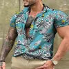 Men's Polos Shirt Summer Graffiti Painting Series 3d Digital Printing Hawaiian