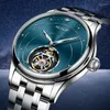 Zegarwatch Aesop Flying Tourbillon Skeleton zegarek dla mężczyzn mechaniczny luksusowy szafir Wodoodporna firma