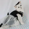 Ropa para perros Ropa para mascotas Otoño Primavera Moda Desinger Vestido Gato Linda Princesa Gasa Falda Pequeño Dulce Chaleco Yorkshire Chihuahua Maltés