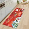 Christmas Decorations Christmas decorative Santa pattern carpet living room study room restaurant kitchen non -slip floor mat rugs