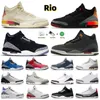 Herren-Basketballschuhe Rio Palomino Medellin Sunset Fear Off Noir White Cement Reimagined Dark Iris Black Gold Cool Grey Fire Red UNC