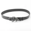 Overige mode-accessoires Cool herenriem Bot van hand Skelet Koeienhuid Leer Duivel Handen Schedel Hip Hop Stijl Tailleband Man Cadeau 231011