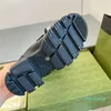 2023-Botas de tornozelo de pele de bezerro mista intertravadas Bloco de salto redondo Toe slip-on botas de malha estilo meia botas femininas sapatos de plataforma de designer de luxo 6cm