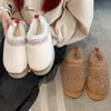 Ugglie terlik Tasman Ucuz Kestane Kürk Slaytlar Sherpa Polar Kabarık Tazz Örgü Scuffs Kadınlar Ultra Mini Platform Bot Slip-On Ayakkabılar Konfor Avustralya