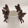 Decorações de jardim flor fada vaso pingente casa menina pendurado copo resina artesanato estátua 231011