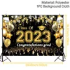 Party Decoration Grattis Grads Decorations Class of 2023 Graduation Decor Banner Bachelor Cap Door Curtain Glasse Grad Supplies