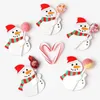 Christmas Decorations Lollipop Paper Cards Cartoon Santa Claus Snowman Kids Candy Gifts Package Wrapping Year Party Decoration 231011