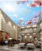 Tapety niestandardowe tapeta 3D mural Piękne brzoskwiniowe niebo sufitowe murale sufitowe sufity dekoracja domu