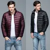 Masculino para baixo parkas masculino leve resistente à água packable puffer jaqueta outono inverno masculino casual casaco padrão 231010