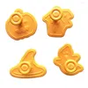 Moldes de cozimento Halloween Cookie Stamp Biscuit Mold 3D Êmbolo Cortador DIY Moldes Ferramentas de decoração de bolo grátis