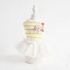 Odzież dla psa Czerwone żółte kolory Pasiowe spódnice projektowe na wiosnę i letnią spódnicę PET Casual Sukienka szczeniaka
