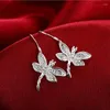 Kolczyki Dangle Vintage Dragonfly for Women Fashion Srebrny kolor biżuterii E1181