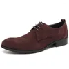 Chaussures habillées hommes en cuir formel affaires véritable luxe noir marron à lacets mariage hommes daim Oxford