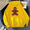 Dames Hoodies Sweatshirts Gingerbread Man Hoodie Lange mouw Gains Kerst Sweatshirt Oversized Kaii Kleding Esthetische Sportkleding Trainingspak Heren DamesL2310