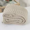 Blankets Solid Thicken Muslin Cotton for Beds Waffle Plaid Car Nap Couch Sofa Throw Blanket Soft Home Bed Cover Sheet Bedspreads 231011