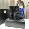 2023-Autumn/Winter New Bow Knot متوسطة الكعب السميك السوستة Martin Martin Women's Boots القصيرة جولة أحذية الكعب الكعب